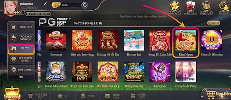 Giao diện Game Kim Ngưu CFUN68 có gì?