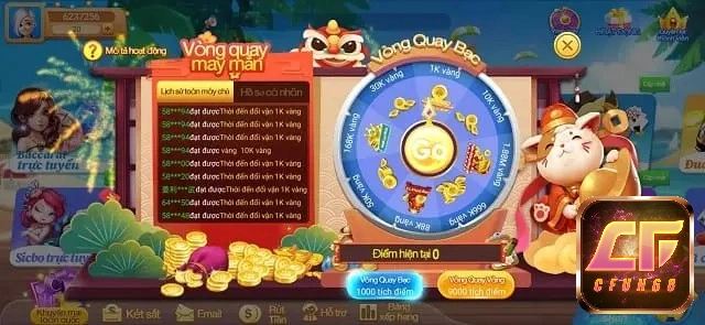 Tham gia vòng quay may mắn vi 68 để rinh quà khủng