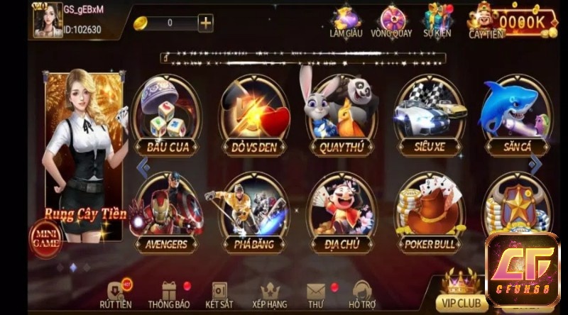 App Twin68 sở hữu nhiều tựa game nổi bật