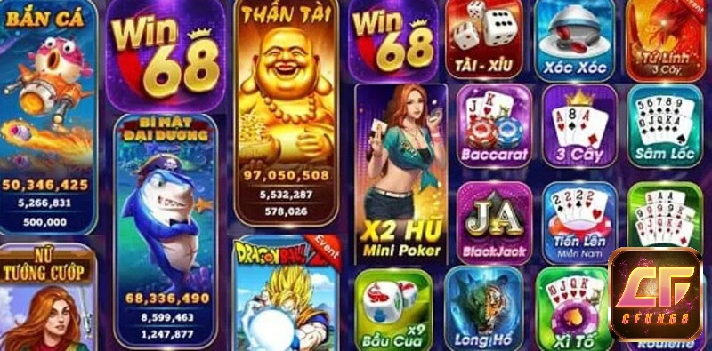 68 win có kho trò chơi đặc sắc