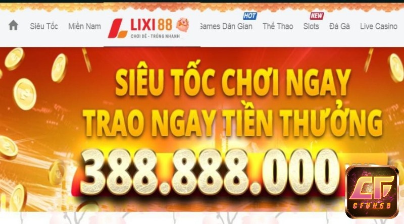 Tiền thưởng khủng khi tải Lì xì 88