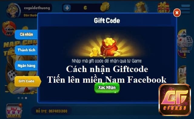 Nhận mã code Tiến lên miền Nam FB mới nhất