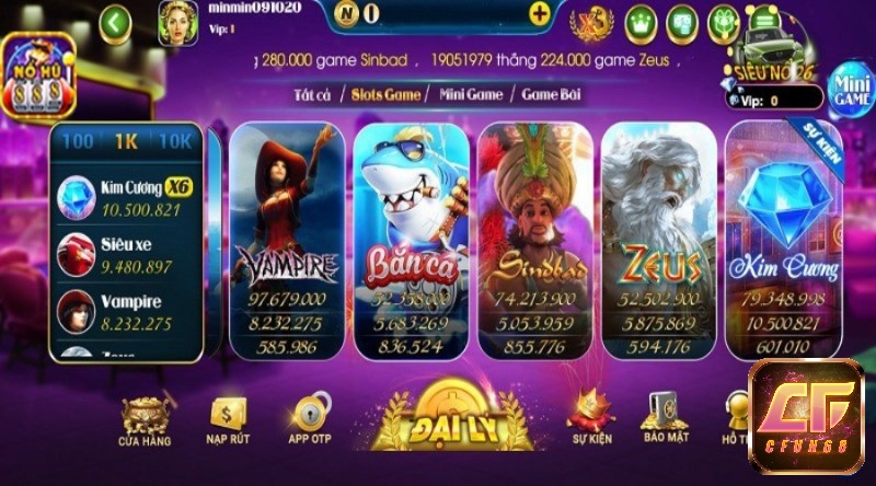 Kho game cá cược siêu chất có tại web game Nổ hũ 88