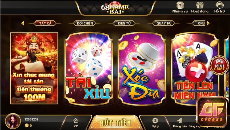 Tải game 68 với nhiều trò chơi 