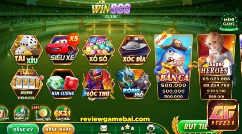 Hệ thống trò chơi đa dạng tại Win688.Clb