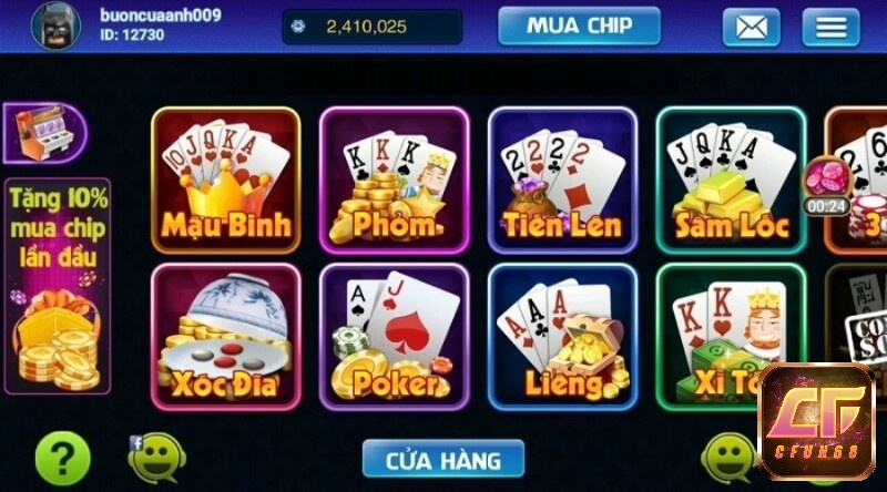 Các trò chơi độc đáo có tại 68 game bài apk