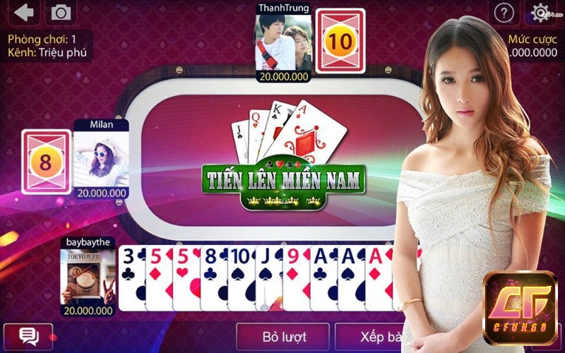 Choi game tiến lên miền Nam chất lượng tại CFun68