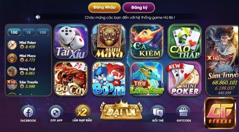 Tuyển tập game bá đạo đã có mặt tại sân chơi Hũ 86