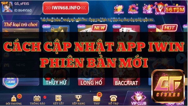 Cập nhật app game iwin phien ban moi trên điện thoại