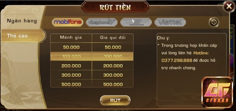 Hướng dẫn cách rút tiền qua thẻ cào tại Iwin