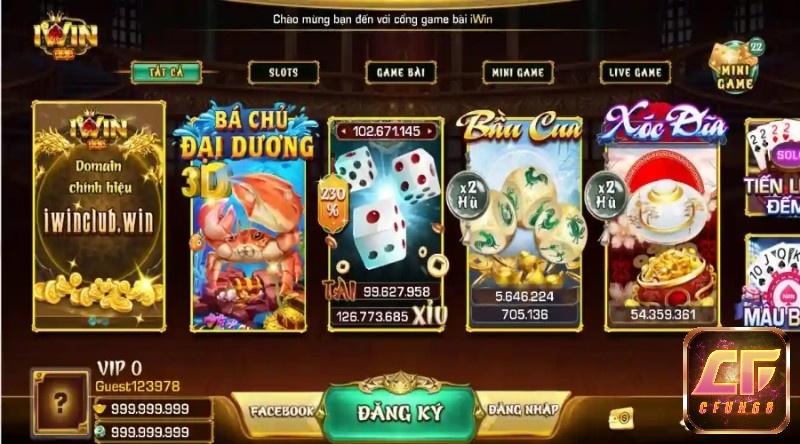 Kho game nổi bật nhất của web game Play.IWIN.Clup