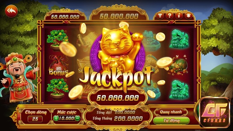 Nổ hũ thần tài với giải thưởng Jackpot cực khủng