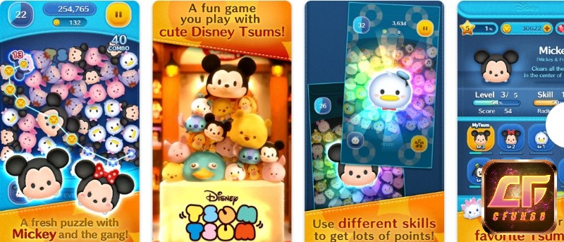 Đồ họa dễ thương, âm thanh sinh động trong Disney Tsum Tsum