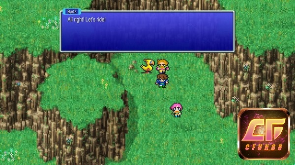 Các nhân vật trong game Final Fantasy V đa dạng với nhiều kỹ năng khác nhau