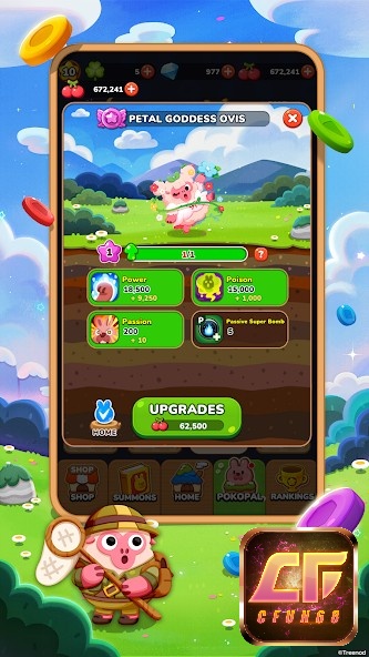 Bản đồ trong game LINE Pokopang đa dạng và đẹp mắt