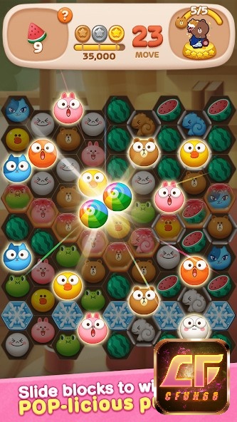 Game LINE Pop có lối chơi Match 3 thú vị và hấp dẫn