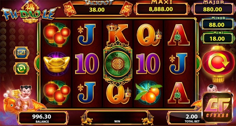 Các biểu tượng trong slot game này chủ yếu liên quan đến văn hóa Trung Hoa