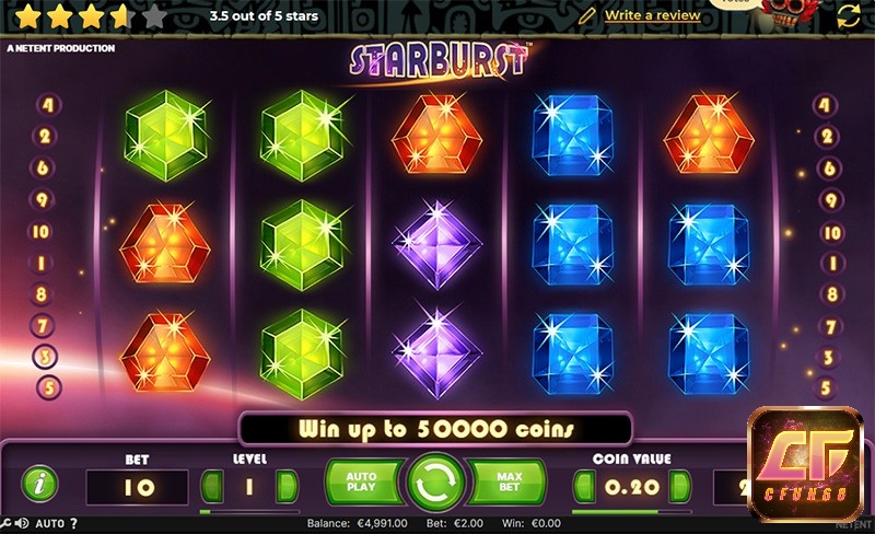 Tìm hiểu chi tiết về slot game Starburst