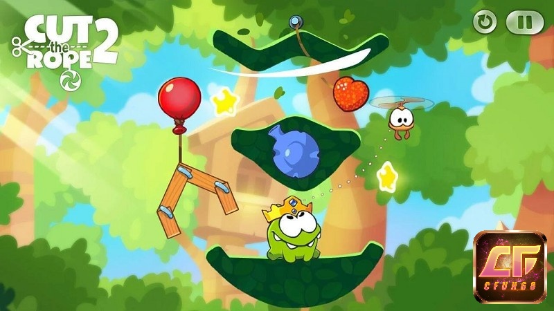 Cut the Rope 2 là tựa game trí tuệ nổi tiếng thu hút người chơi