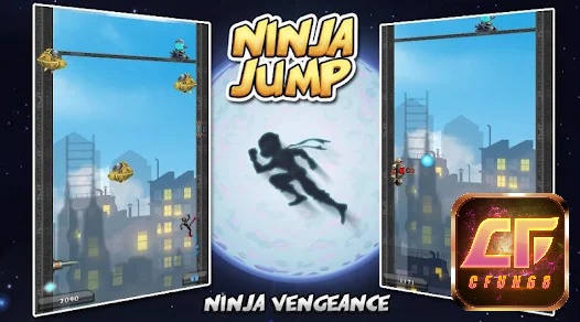 Hành trình của ninja trong game phản xạ mobile Jumping Ninja